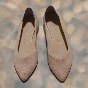 Rothy's The Point Flat in Ecru, Size 9.5
